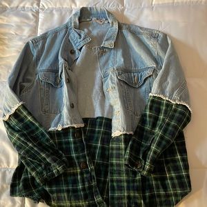 Jean and flannel jacket